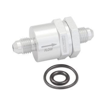 Aeroflow AF612-04S Inline Check Valve -4AN Silver