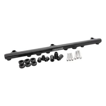 Aeroflow Nissan RB25 Billet EFI Fuel Rail Black fits 14mm 3/4" Length and Short or 3/4" Fuel Injectors -8ORB Ports AF64-2210BLK