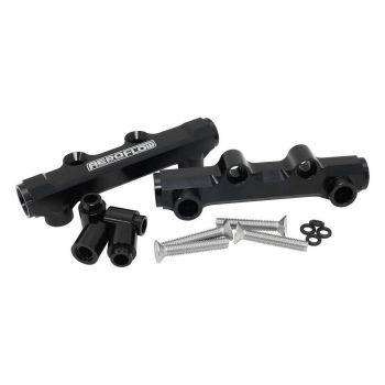 Aeroflow Subaru EJ20 and EJ25 Top Feed Billet EFI Fuel Rail Black fits 14mm 3/4" Length Fuel Injectors -8ORB Ports AF64-2257BLK