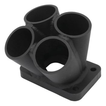Aeroflow 4 into 1 Round Turbo Merge Collector T25/T28 Flange No Wastegate Hole Cast 304 AF8330-2000