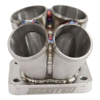 Aeroflow 4 into 1 Round Stainless Steel Turbo Merge Collector T25/T28 Flange No Wastegate Hole AF8330-2000SS