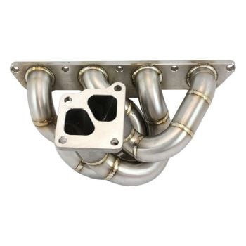 Aeroflow Mitsubishi EVO 4G63 V-Band Low Mount Stainless Steel Turbo Manifold fits Factory DSM Flange with Internal Wastegate AF8400-1100