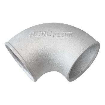 Aeroflow Tight Radius Cast 90 Degree Elbow Natural Finish 4" 102mm Outside Diameter AF8803-400