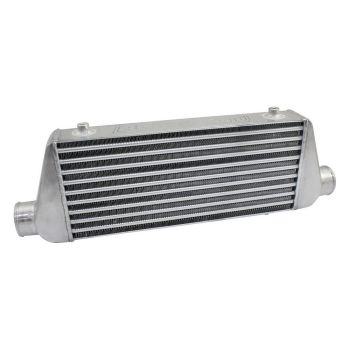 Aeroflow 450x200x76mm Street Series Aluminium Intercooler Polished Finish 3" Slip On Inlet and Outlet with 2 M8x1.25mm Mounting Bosses AF90-1007