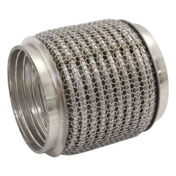 Aeroflow Stainless Steel Flex Joint with Mesh 3" I.D 304 Stainless Steel 4" Long AF9512-3000