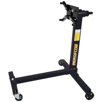 Aeroflow Engine Stand H-Frame 1000lb 453kg max load 4 wheels Black Powder Coated Finish