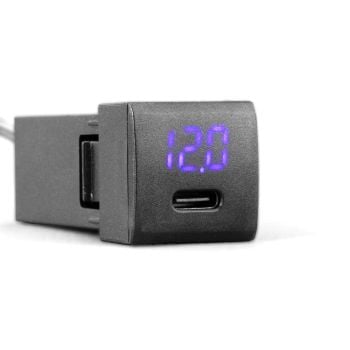 ALTIQ Square Switch & Accessory Modules for Toyota Replacement/ALTIQ Panel Constant Accessory USB-C & Voltmeter ASSA-VUSBC
