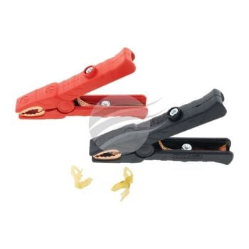 Jaylec BC1000BL 1000A Battery Clamps Red and Black Solid Brass Insulated