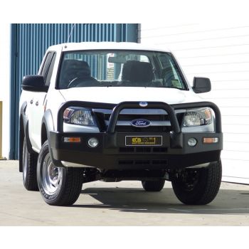 ECB Black Ripple Bullbar with Bumper Lights fits Ford Ranger PK 04/09-09/11 BF68SYB