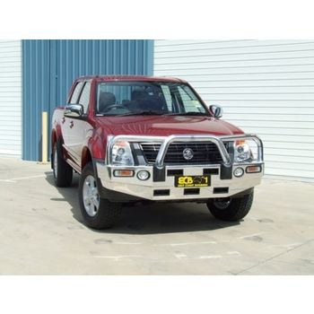 ECB Textura Black Bullbar with Bumper Lights fits Holden Rodeo RA7 LT 01/07-06/12 BH37SYM