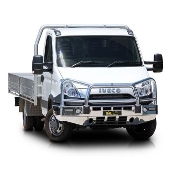ECB Textura Black Bullbar with Bumper Lights fits Iveco Daily 45C 02/12-12/14 BI38SYM