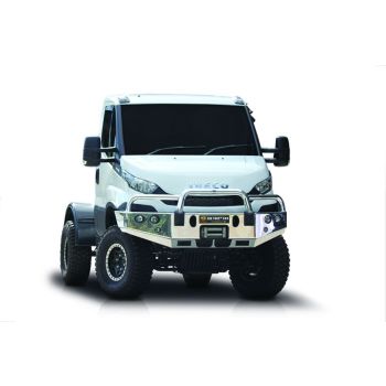 ECB Silver Hammertone Winch Bullbar fits Iveco Daily MY16 4X4 09/16-12/22 BI42SYZ