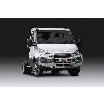 ECB Black Ripple Bullbar with Bumper Lights fits Iveco Daily 50C 02/15-01/21 BI60SYB