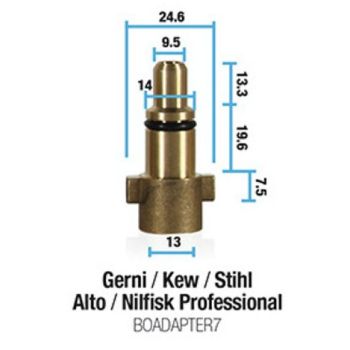 Bowden's Gerni / Kew / Stihl Alto / Nilfisk Professional Adapter BOADAPTER7