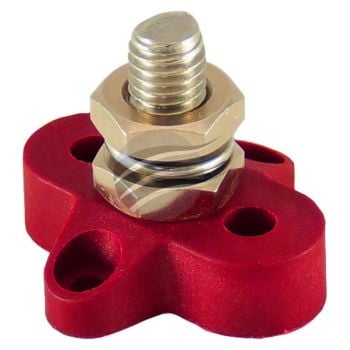 Jaylec BP3821R Single Power Post Small Base M8 Red 45.3x43x32.5mm