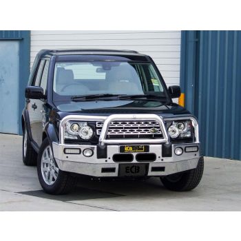 ECB Black Ripple Winch Bullbar with Bumper Lights fits Landrover Discovery 4 10/09-14 BR56SYB