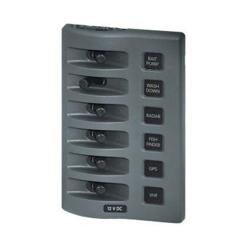 Enerdrive BS-4307B Panel 12VDC WP Switch Panel Gray 6P