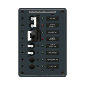 Enerdrive BS-8567B Panel 230VAC 2 x 16A + 4 Position 8A