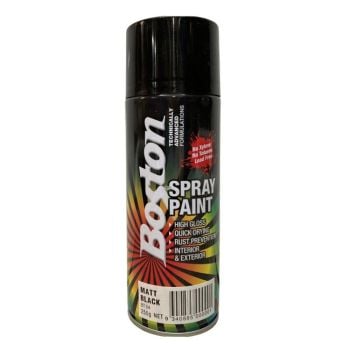Boston Spray Paint Matt Black 250g BT04