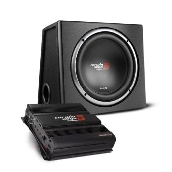 Cerwin Vega Single Sub Box & Amp Bass Pack Bundle