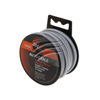 Jaylec CW0801 2mm Speaker Cable Grey/White 7M 14/0.20 2.5A Hang Type