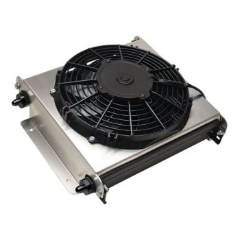 Derale 40 Row Hyper Cool Extreme Cooler with 10" Fan 14.875" x 13" x 5.625" -6AN Male DP13870
