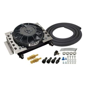 Derale Derale Atomic-Cool Remote Mount Transmission Cooler Kit with Fan 12-3/4"W x 9-3/8"H x 4-5/16"D DP15950