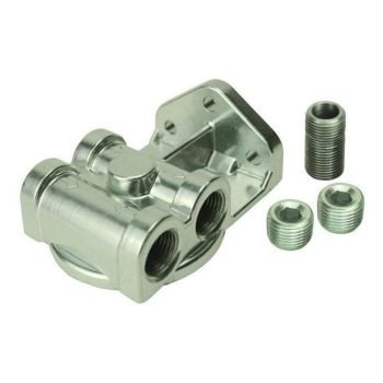 Derale Derale Standard Series Filter Mount Single Mount Side Ports 3/4"-16 Filter Thread 1/2" Inlet / Outlet Ports mount only DP25709
