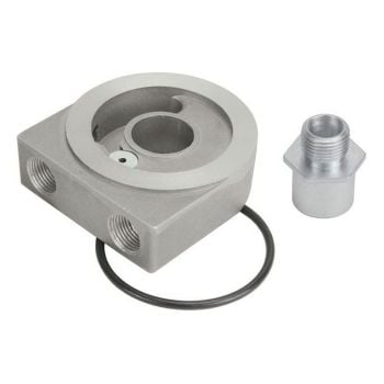 Derale Derale Low Profile Sandwich Adapter Kit with Pressure Relief 13/16"-16 Thread Size 3/8" NPT Ports DP25771