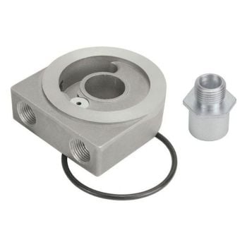 Derale Derale Low Profile Sandwich Adapter Kit with Pressure Relief 20 x 1.5mm Thread Size 3/8" NPT Ports DP25772