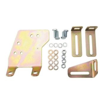 Edelbrock Throttle Cruise Control & Transmission Kick-Down Mounting Bracket Small Block Chevy 1978 & Earlier with TH350 200R4 or 700R4 trans cad Plated Gold ED8036