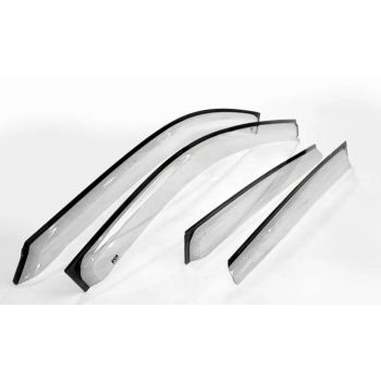 EGR Slimline Weathershields fits Ford Everest EK 22-on Dark Smoke 4pc Set EVRST-SLWS