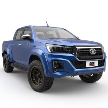 EGR Fender Flares Full Set fits Toyota Hilux April 2024-on Wide Body Ultra Matte Black Unpainted FF-HLX24-6P-UNP