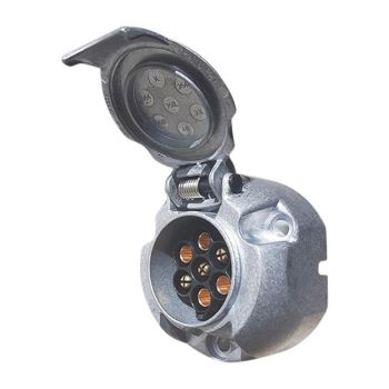 Erich Jaeger TRC2003 Trailer Socket 7P Large Round Metal Body With Internal