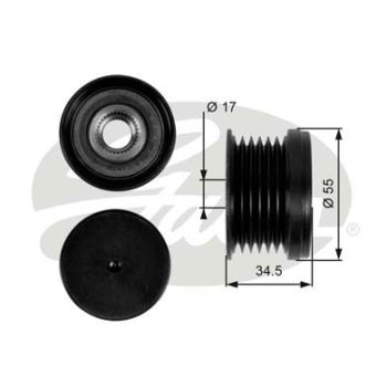 Gates OAP7090 Alternator Freewheel Clutch