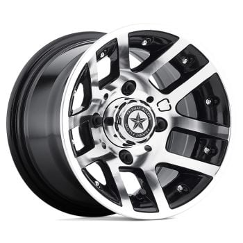 Fairway Alloys FA121 ILLUSION 10x7 4x101.6 -25 Offset Black Wheel