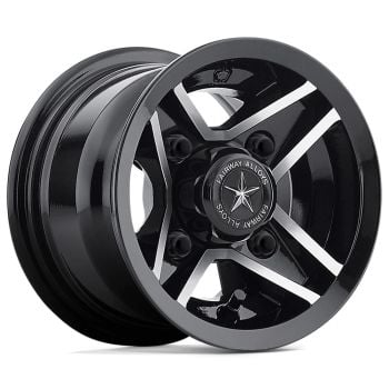 Fairway Alloys FA127 DIVOT 8x7 4x101.6 0 Offset Black Wheel