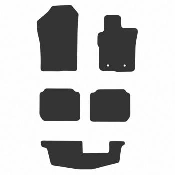 RubberTree Luxury Carpet Car Floor Mats fits Ford Everest 2022-on FD129LXBL