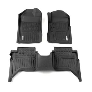 RubberTree Deep Dish Car Mats fits Ford Ranger Next Gen XLT Sport Wildtrak Raptor 2022-on 5 Seats FDR001-3D