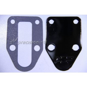 OEM GM Performance 12341998 Fuel Pump Block Off Plate Chrome Inc Chev Logo fits SBC