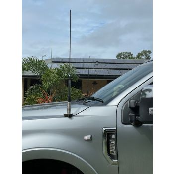 GMF FB-164P UHF Antenna Fender Guard Bracket Stainless Steel fits Ford F350 2017-2023 Passenger Side