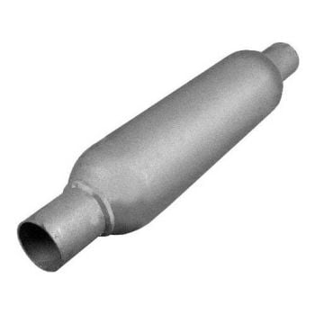 Redback HD12175 Hot Dog Resonator 3 1/2" Round x 12" Long x 1 3/4" Spiral Louvered Mild Steel