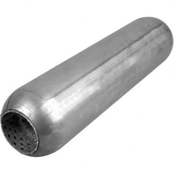 Redback HD9250P Hot Dog Resonator 3" Round x 9" Long x 2 1/2" Perforated Mild Steel