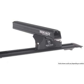 Rhino Rack JA0541 Heavy Duty RLTP Black 2 Bar Roof Rack
