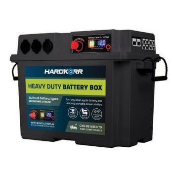 Hard Korr HKPBATTBOXB Heavy Duty Battery Box with Digital Display Black