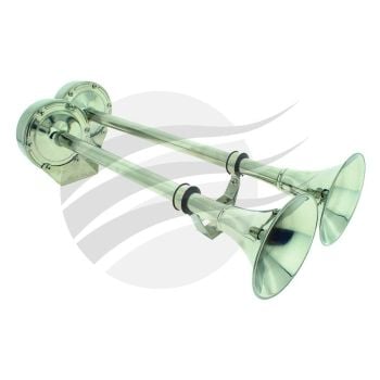 Jaylec HO2011 Elec Horns 12V Dual Trumpets 115Db High and Low Tone S/Steel