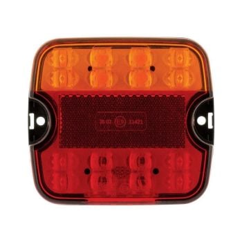 Hulk 4x4 HU9643LP LED Combination Lamp with License Plate Light 9-33V with Reflex Reflector 0.5M