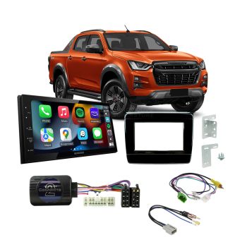 Isuzu Dmax 2021-On with 7" Screen Apple CarPlay Android Auto Head Unit Upgrade Kit