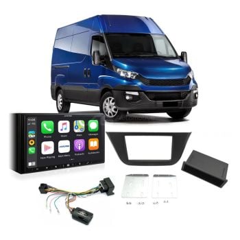 Iveco Daily 2014-2017 with OEM Nav Apple CarPlay Android Auto Head Unit Upgrade Kit