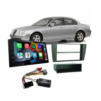 Jaguar S-Type 2003-2006 non-Navigation/Amplified Apple CarPlay Android Auto Head Unit Upgrade Kit